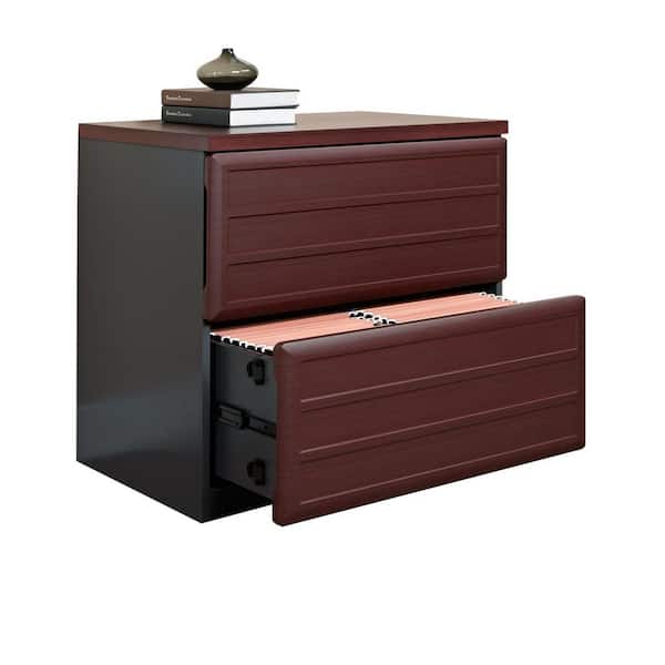Altra Furniture Pursuit Cherry and Gray File Cabinet