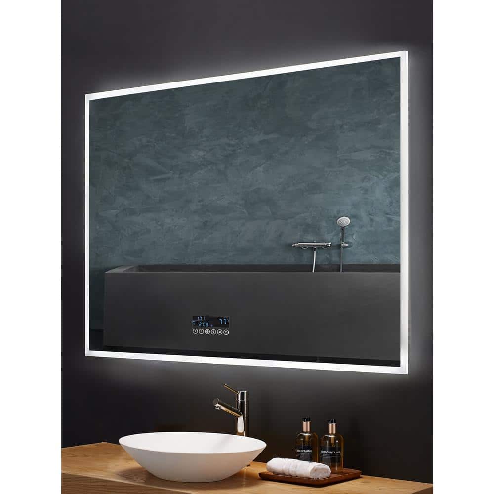Immersion 48" x 40" Frameless LED Vanity Mirror with Bluetooth and Defogger