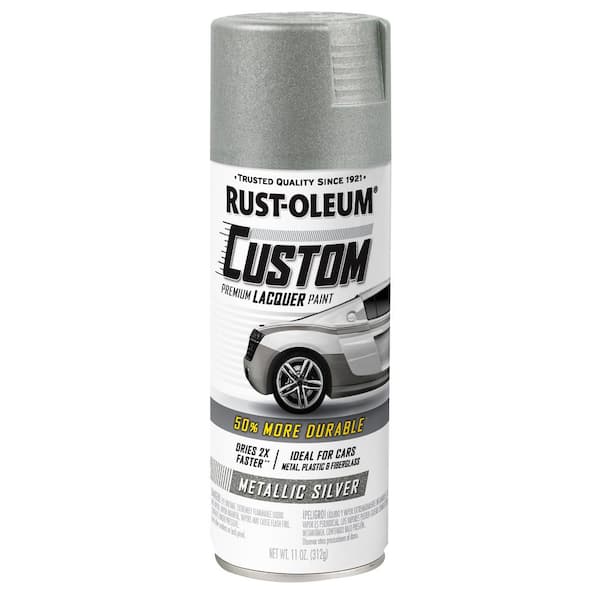 Rust-Oleum Automotive 11 oz. Metallic Silver Custom Lacquer Spray Paint (6- Pack) 323351 - The Home Depot