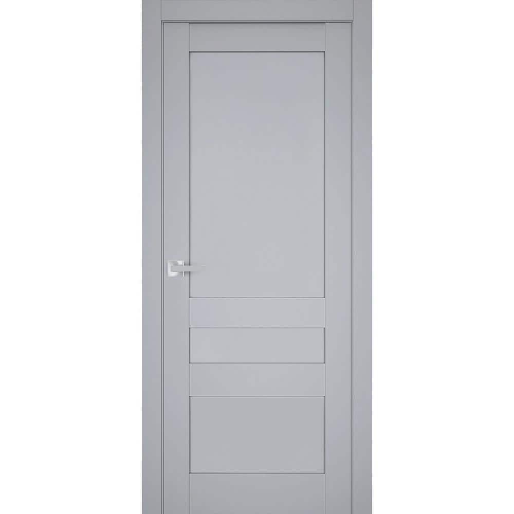 7411 24 in. x 84 in. Left-Hand/Inswing Solid Matte Grey Single Prehung Interior Door with Hardware price history on PriceWatchPro