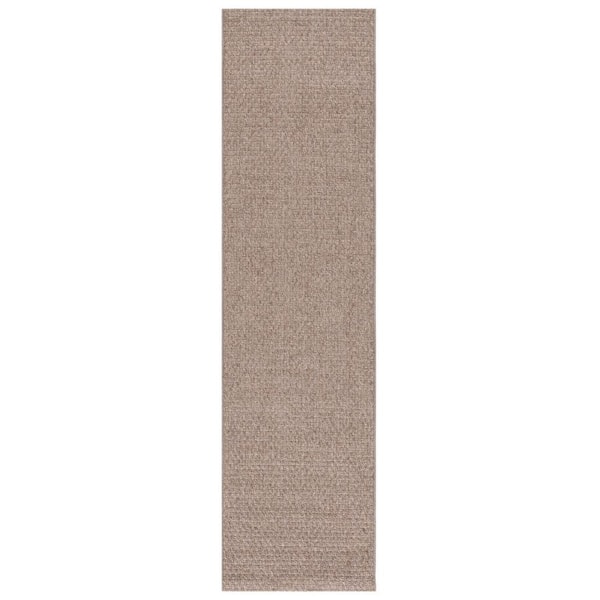 Sisal All-Weather 2 ft. x 7 ft. Brown Woven Geometric Indoor/Outdoor Runner Rug