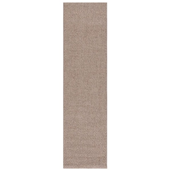 SAFAVIEH Sisal All-Weather Brown 2 ft. x 8 ft. Solid Woven Indoor/Outdoor Runner Rug