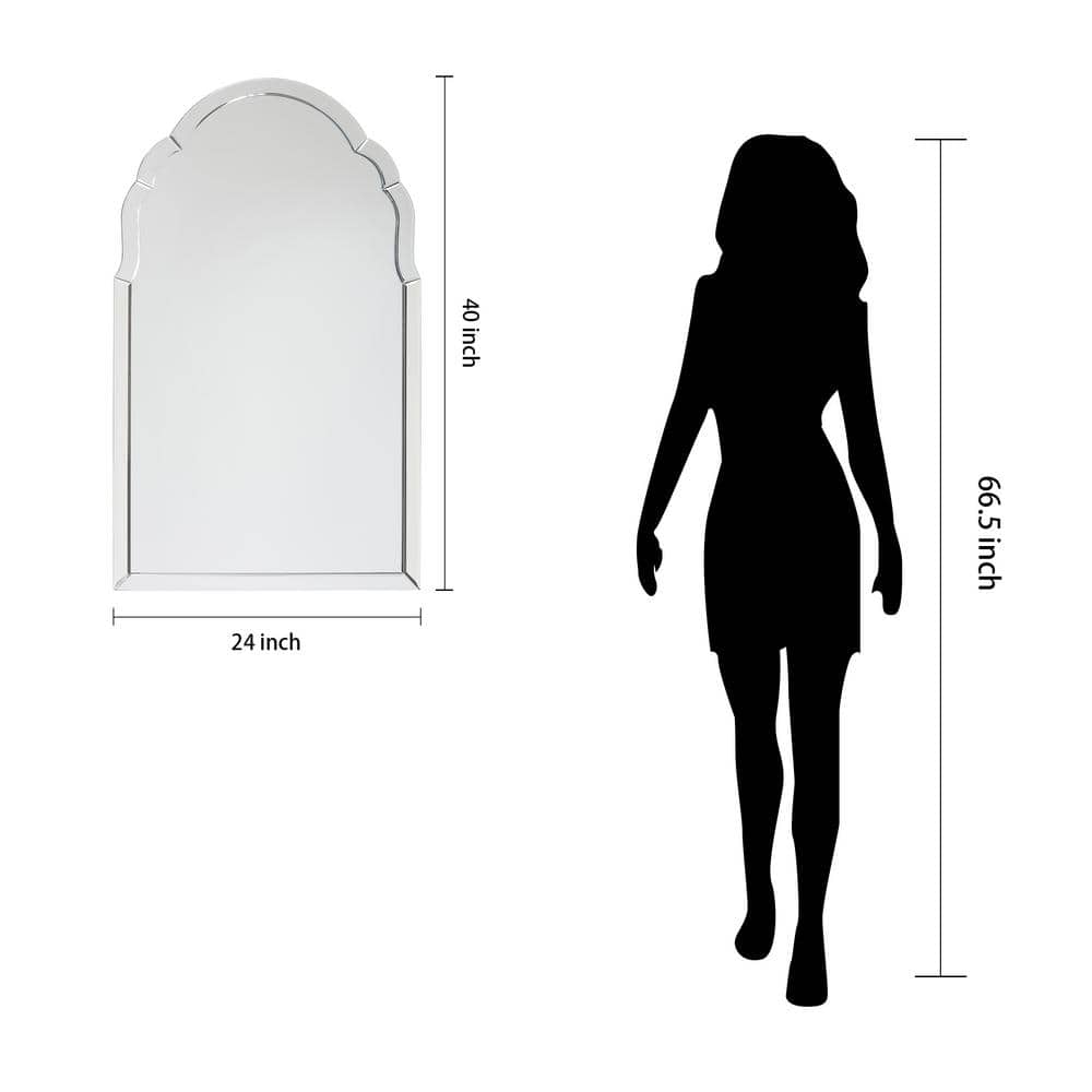 Contemporary Clear Beveled 24" x 40" Wall Mirror