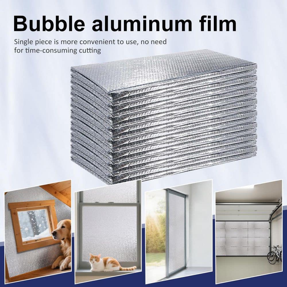 24 in. x 48 in. Garage Door Insulation Kit Reflective Insulation Aluminum Foil Radiant Barrier 24-Piece price history on PriceWatchPro