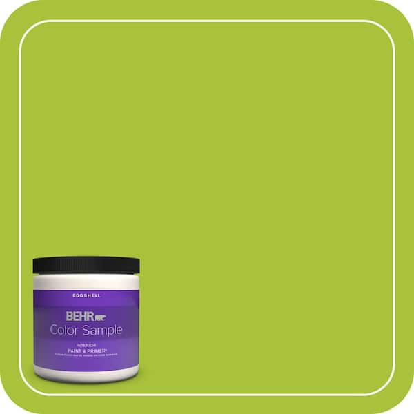BEHR PREMIUM PLUS 8 oz. #S-G-410 Green Crush Eggshell Enamel Interior Paint & Primer Color Sample