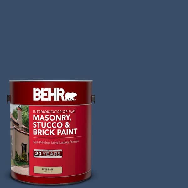 BEHR 1 gal. #M510-7 Inked Flat Interior/Exterior Masonry, Stucco and Brick Paint
