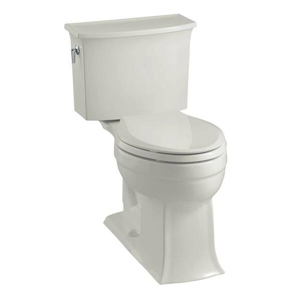 KOHLER Archer Comfort Height 2-Piece 1.6 GPF Elongated Toilet in Ice Gray-DISCONTINUED