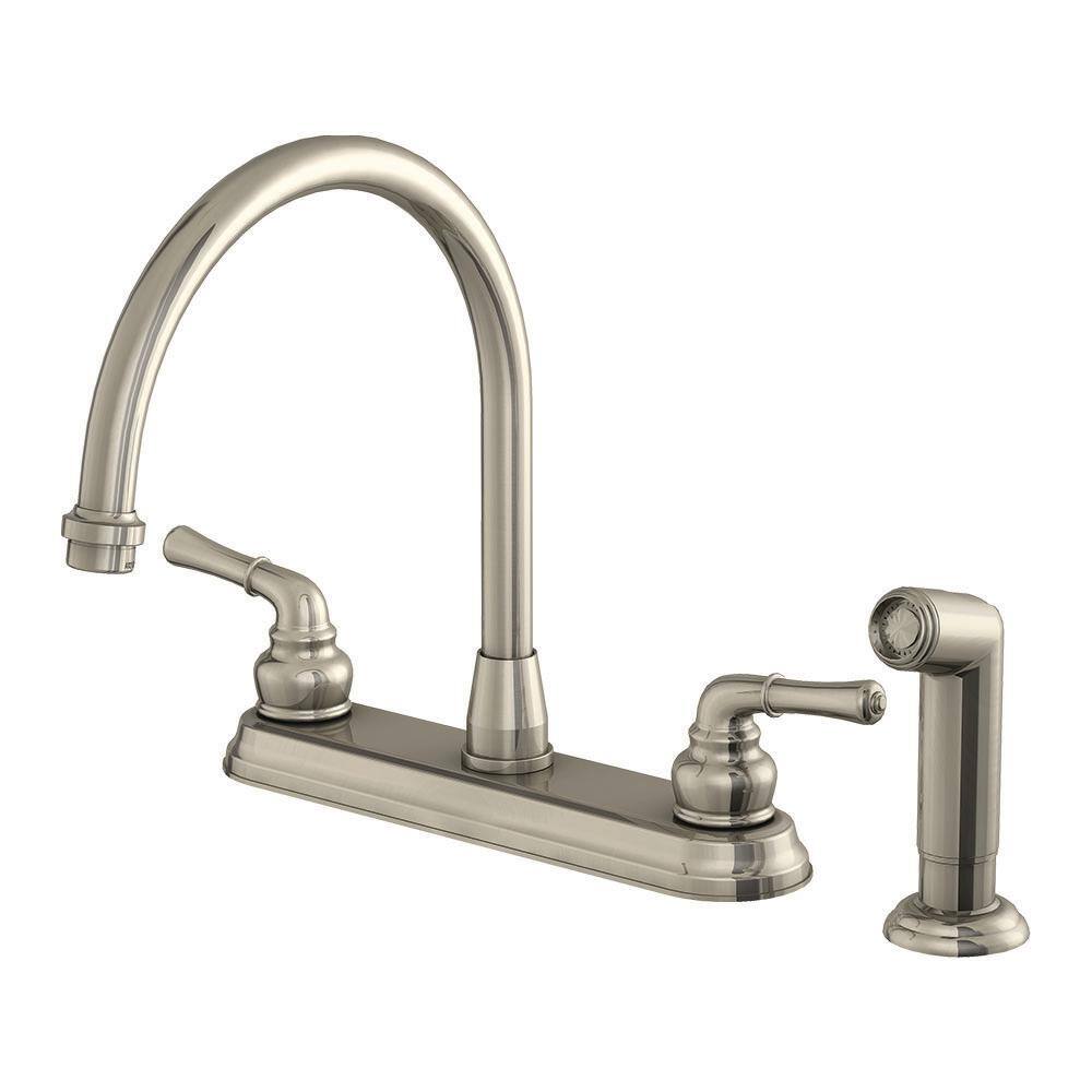 EZ-FLO Prestige Collection 2-Handle High-Arc Standard Kitchen Faucet ...