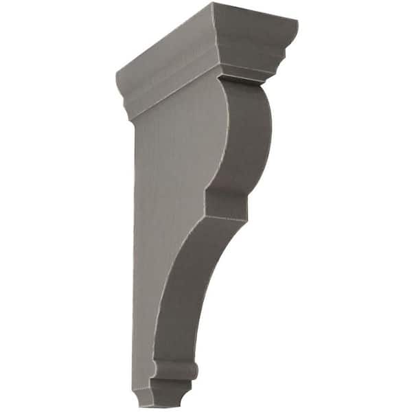Ekena Millwork 3 in. x 12 in. x 6-1/2 in. Reclaimed Grey Large Rojas Wood Vintage Decor Corbel