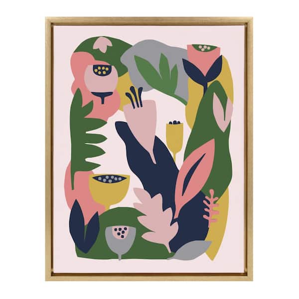 Kate and Laurel Sylvie "Myriams Garden" by Myriam Van Neste 24 in. x 18 in. Floral Framed Canvas Wall Art