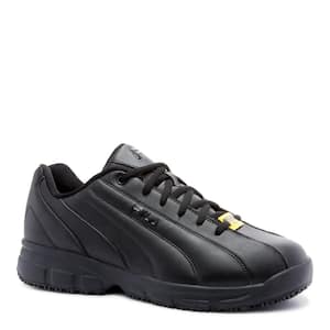 Men's Memory Niteshift Slip Resistant Athletic Shoes - Soft Toe - BLACK Size 7(M)