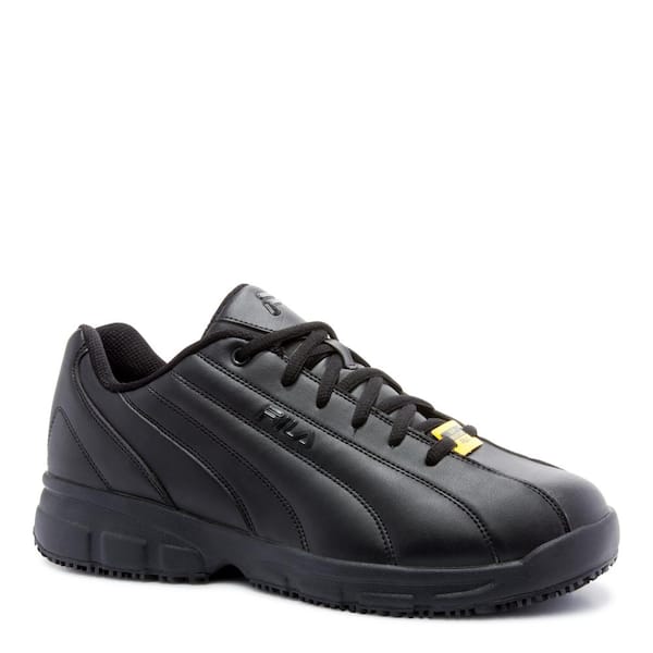 Fila Men's Memory Niteshift Slip Resistant Athletic Shoes - Soft Toe - BLACK Size 12(M)