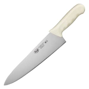 10 in. Steel Full Tang Chef’s Knife with White Handle