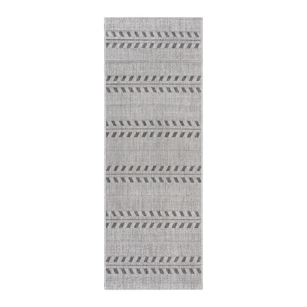 Gertmenian Paseo Moran Stripe Ash/Steel 2 ft. x 6 ft. Striped Indoor ...