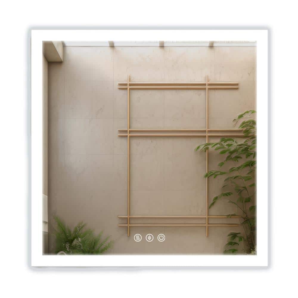 W36THR 36 in. W x 36 in. H Square Frameless Led Mirror-Dimmable Wall Bathro