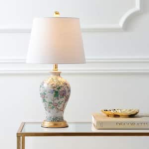 Grace 24 in. Multi/Brass Floral Table Lamp