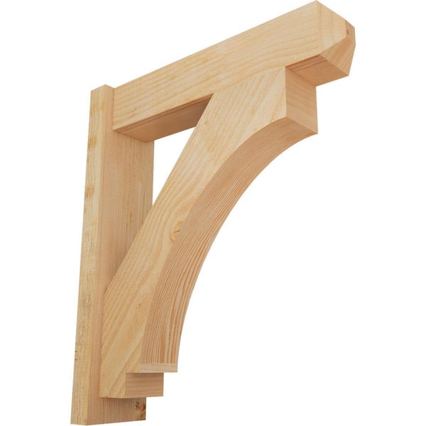 Ekena Millwork 6 in. x 28 in. x 24 in. Imperial Craftsman Rough Sawn Douglas Fir Outlooker