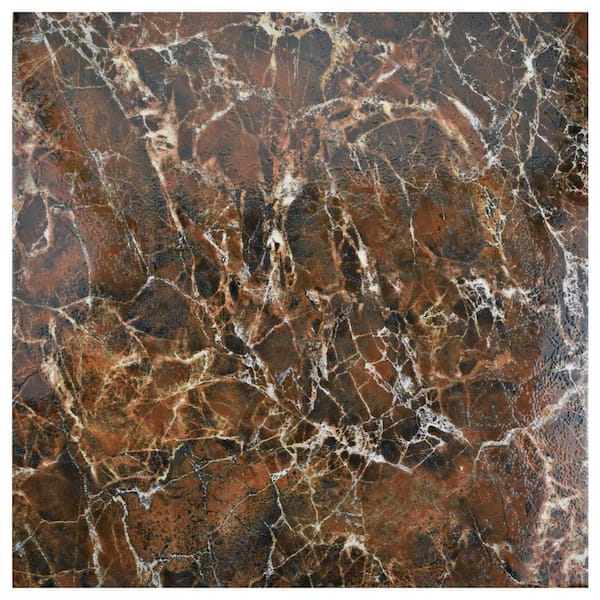 Merola Tile Eclipse Marron 17-3/4 in. x 17-3/4 in. Ceramic Floor and Wall Tile (15.75 sq. ft. / case)