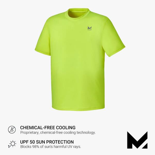 Mission Unisex Medium Hi Vis Yellow Cooling Short Sleeve