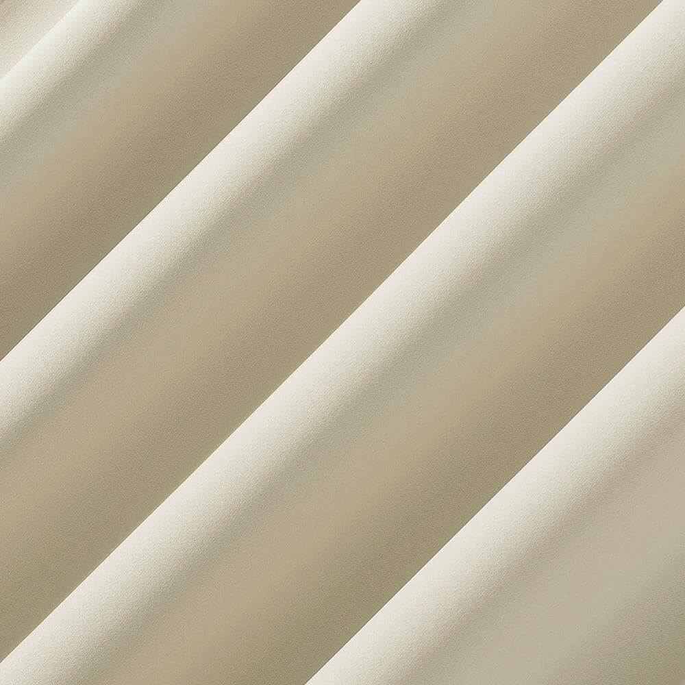 Cream Blackout Rod Pocket Curtain Panel 40" x 84"