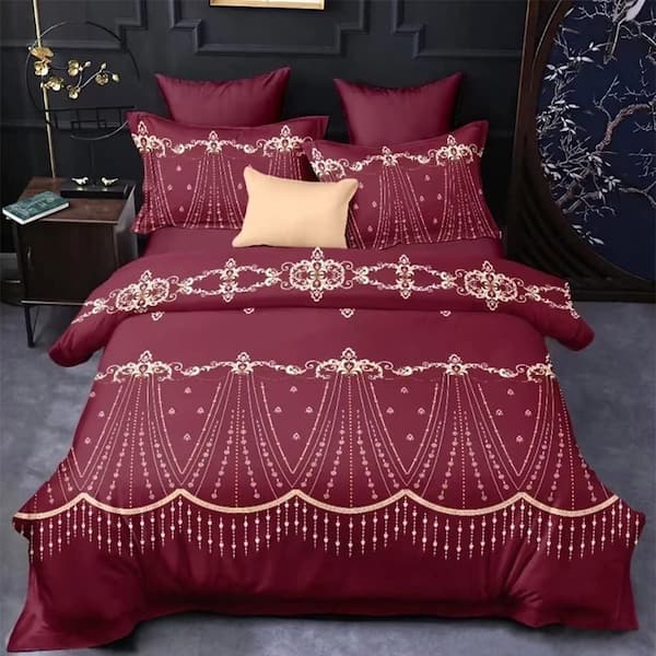 Shatex 7 Piece All Season Bedding Queen size Comforter Set-Ultra Soft Polyester Elegant Bedding Comforters