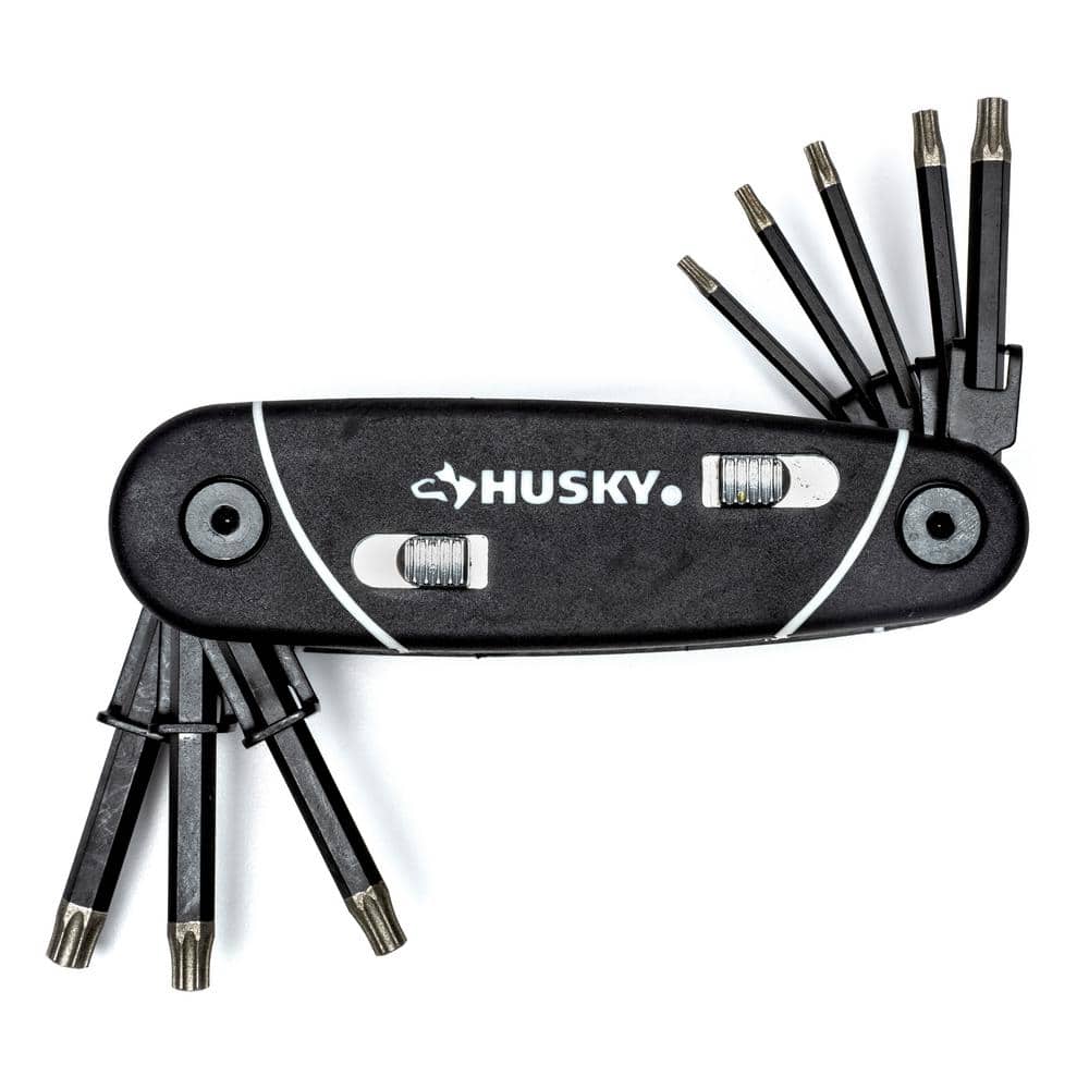 Husky Folding Locking Diamond Hex Key Set Torx (8Piece) HFLDHKT8PC