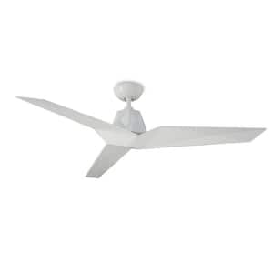 Vortex 60 in. Indoor/Outdoor Gloss White 3-Blade Smart Ceiling Fan with Wall Control