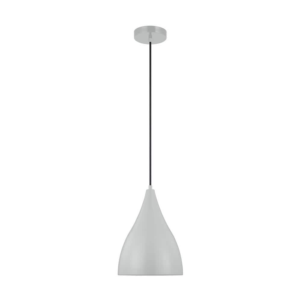 TIELLA Ashenbrook 1-Light Matte Grey Small Statement Pendant Light ...