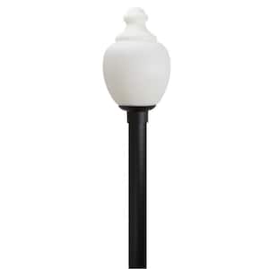 Traditional Acorn 1-Light Black Post Mount Walkway Light with 4000K ENERGY STAR LED Lamp Fits 3 in. Dia Posts