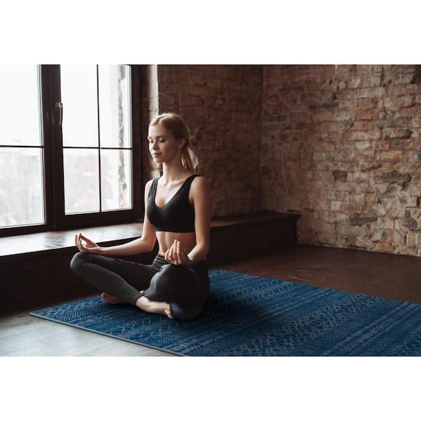 Pastel Boho Beige Yoga Mat, Custom Personalized Yoga Mat, Exercise