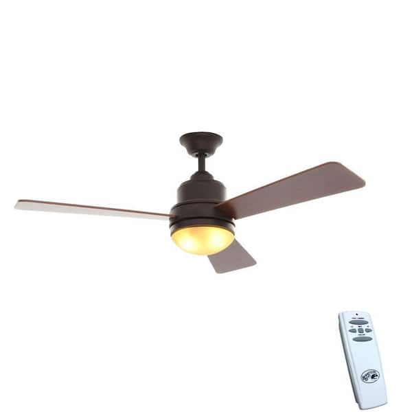 Hampton Bay Trieste 52 in. Indoor Oil-Rubbed Bronze Ceiling Fan with Light Kit and Remote Control