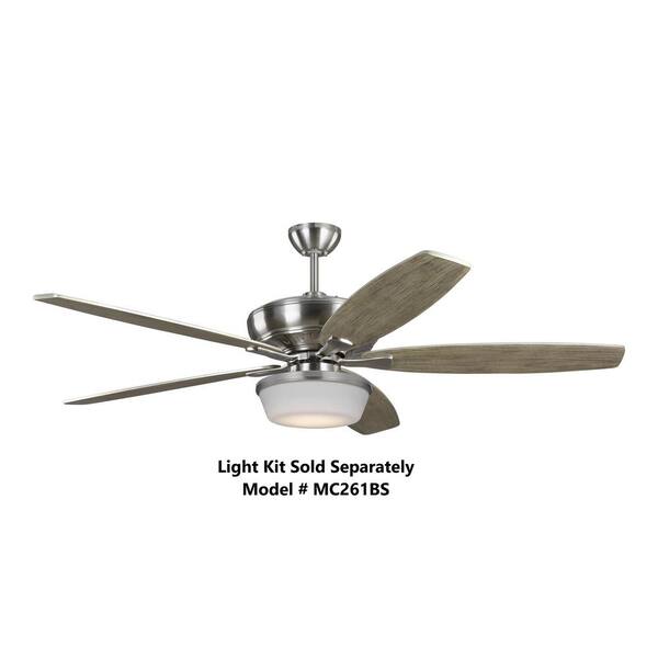 Monte Carlo Dover 60 In Indoor Brushed Steel Ceiling Fan With Reversible Blades And 6 Sd Remote Control 5dvr60bs The Home Depot Monte Carlo Dover 60 In Indoor Brushed, Monte Carlo Piper Ceiling Fan