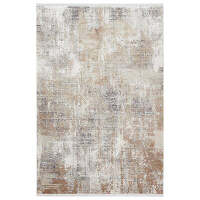 357814 Taupe Area Rug 5'3 x 7'3 ECARPETGALLERY Modern Abstract Carpet 357814 Taupe Area Rug 5'3 x 7'3 ECARPETGALLERY Modern Abstract Carpet