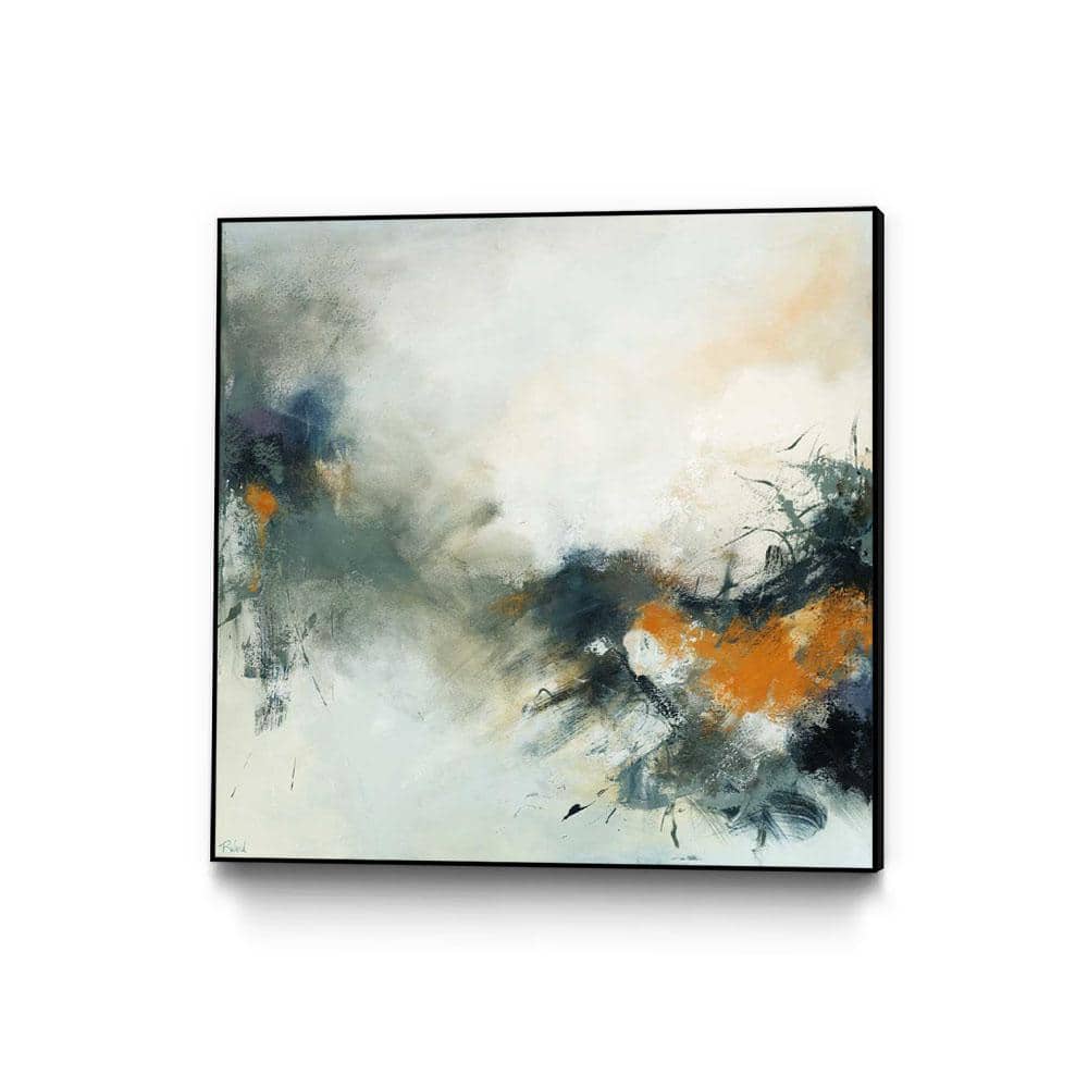 Watercolor Canvas Paintings 20x20 inch, Hanging Wall Decoration with Metal  Hook, Artwork Picture for Living Room Bedroom Kitchen Hallway Home, Orange