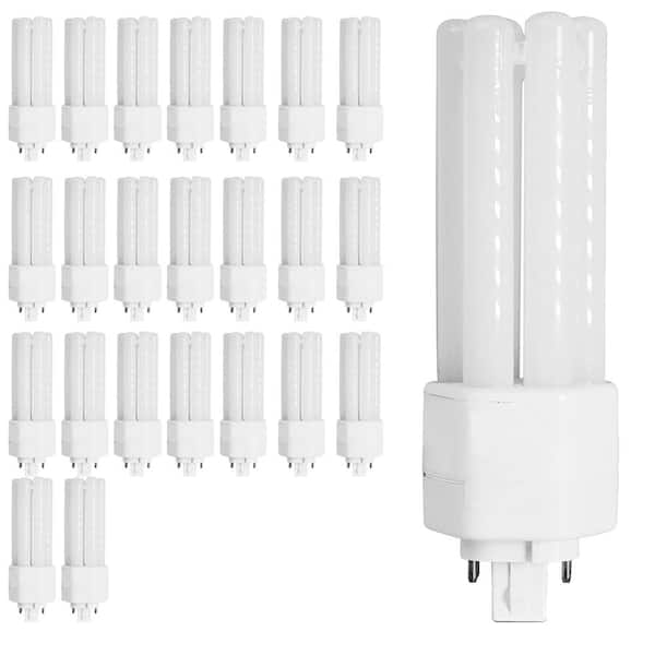 Feit Electric 32-Watt Equivalent PL TriTube CFLNI 4-Pin Plug-In GX24Q-3 Base CFL Replacement LED Light Bulb, True White 3500K(24-Pack)