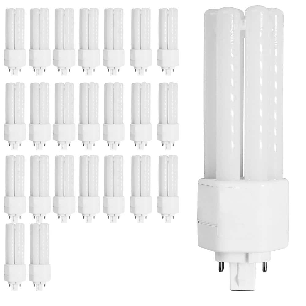 32-Watt Equivalent PL TriTube CFLNI 4-Pin Plug-In GX24Q-3 Base CFL Replacement LED Light Bulb, True White 3500K(24-Pack) price history on PriceWatchPro