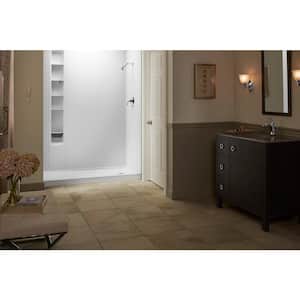 Ensemble 60 in. L x 30 in. W Single Threshold Alcove Shower Pan Base with Left-Hand Drain in White