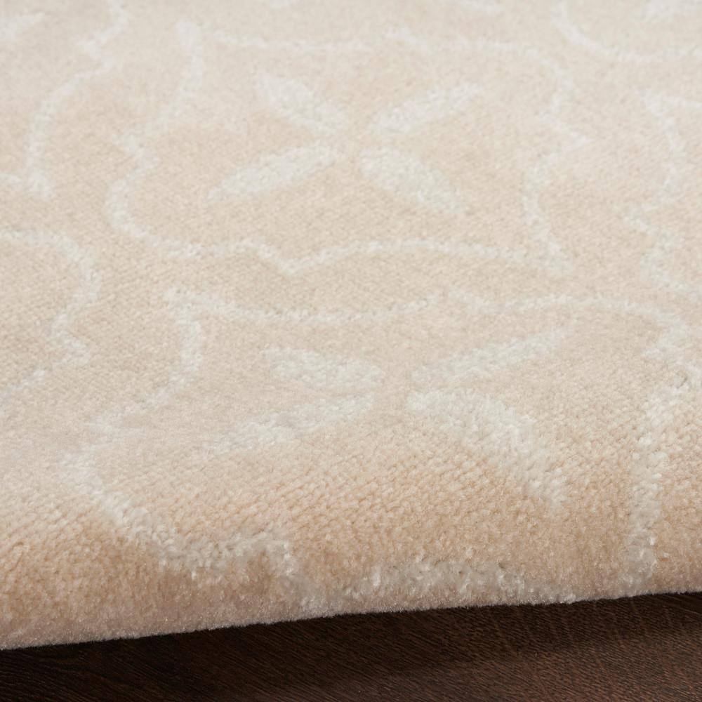 Ivory Beige 6' x 9' Synthetic Moroccan Trellis Area Rug