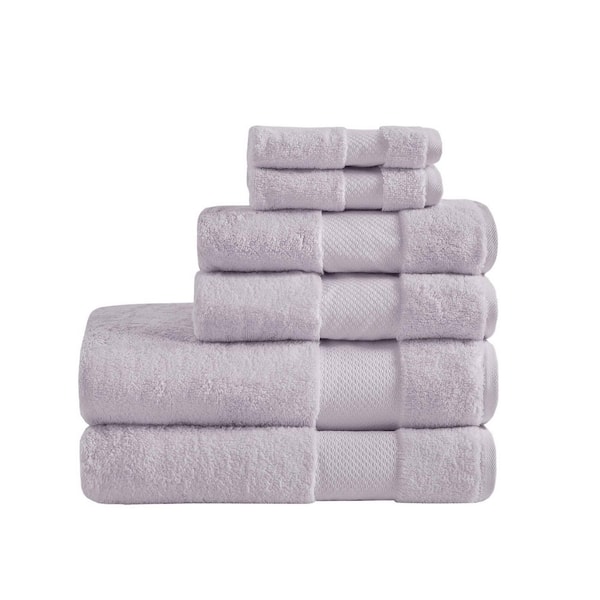Turkish 6-Piece Lavender Cotton Bath Towel Set