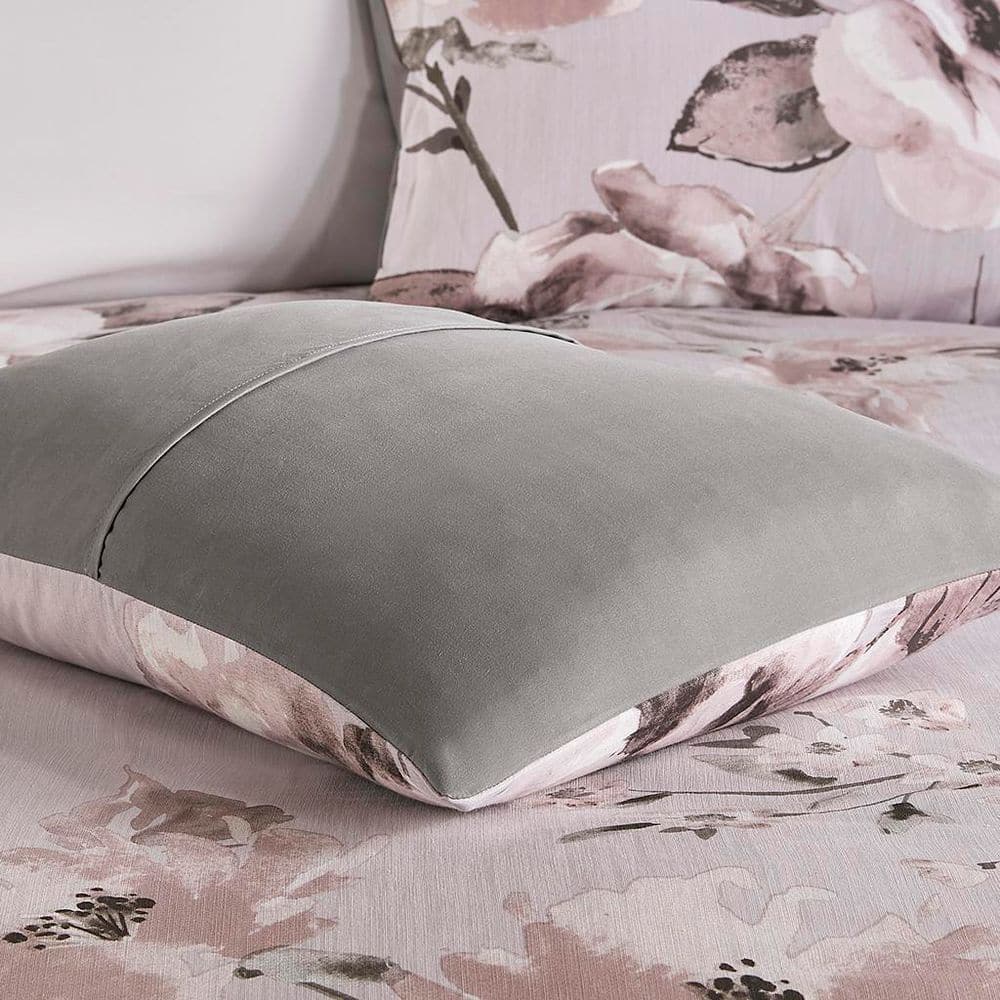 Lilac Floral Cotton Full/Queen Duvet Cover Set