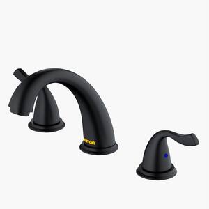 Fulham 8 in. Widespread 2-Handle Bathroom Faucet with Matching Pop-Up Drain in Matte Black