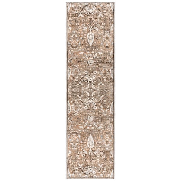 Gertmenian & Sons Damita Gavi Brown 2 ft. x 8 ft. Moroccan/Medallion Indoor Runner Rug