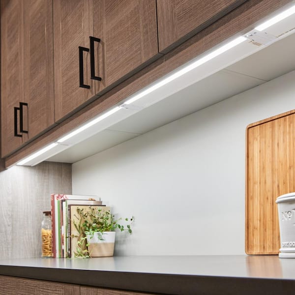 4U Series 30 in. 3000K LED Textured White Under Cabinet Light with Frosted Diffuser