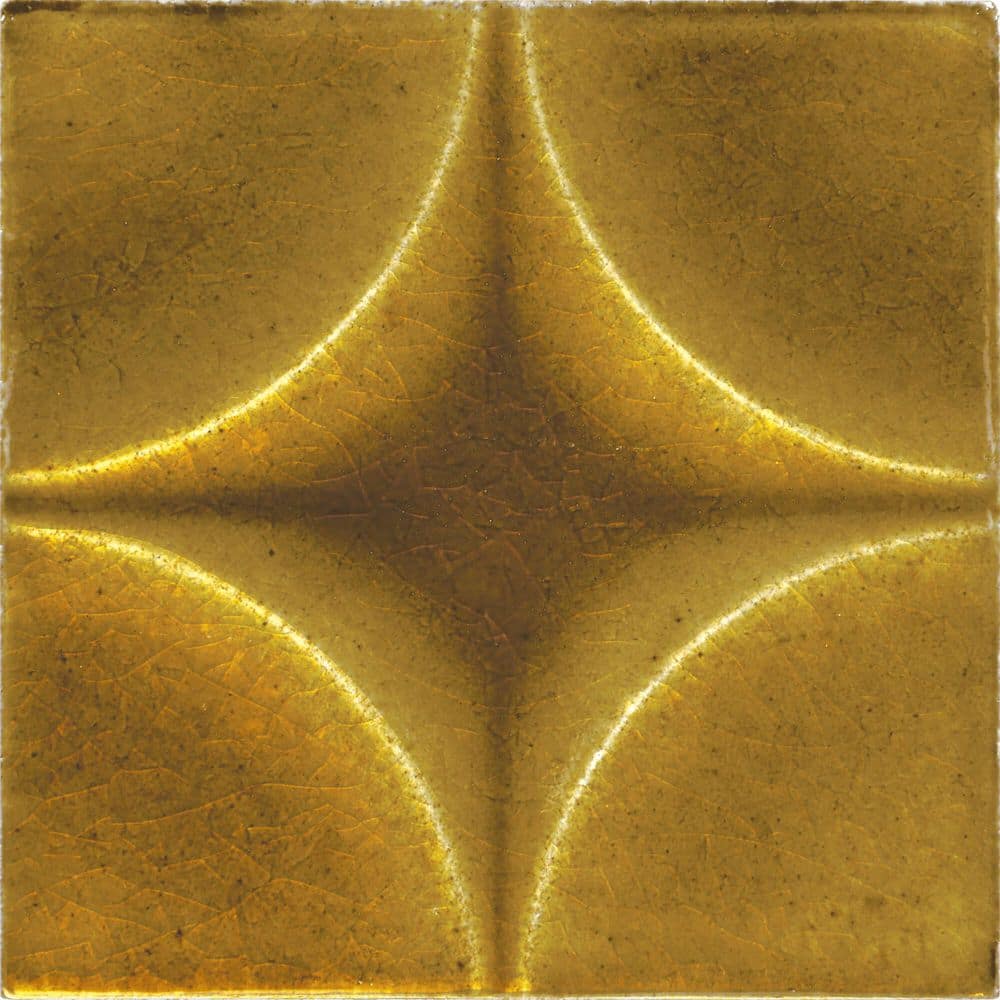Contempee Marigold 4 in. x 4 in. Glossy Ceramic Star Wall Tile (12.8 sq. ft. / case) price history on PriceWatchPro