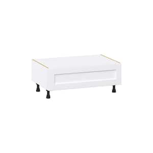 Mancos Bright White Shaker Assembled Base Window Seat Kitchen Cabinet with Legs (36 in. W x 10 in. H x 24 in. D)