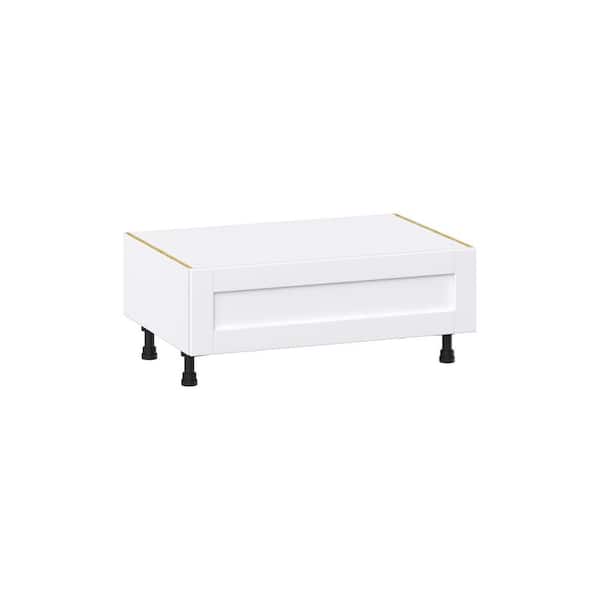 J COLLECTION Milton 36 in. W x 24 in. D x 14.5 in. H Assembled Shaker Window Seat Base Kitchen Cabinet in Bright White