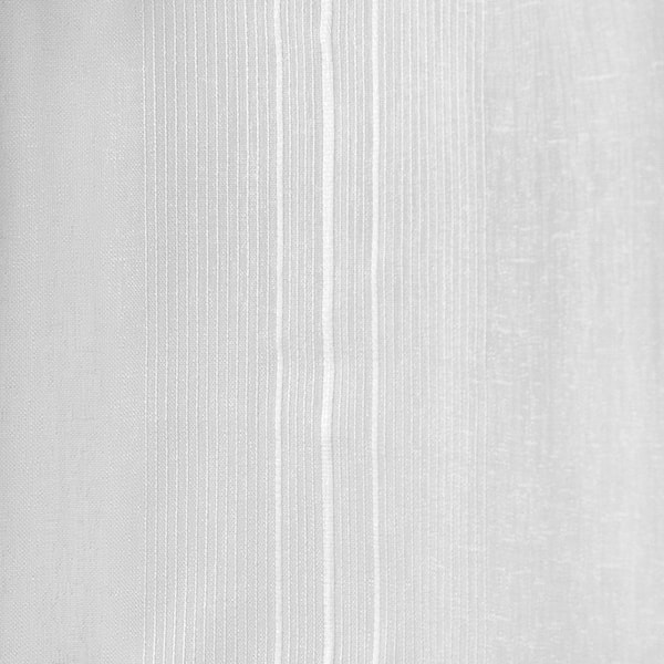 Penny Winter White Solid Sheer Grommet Top Curtain, 50 in. W x 84 in. L (Set of 2)