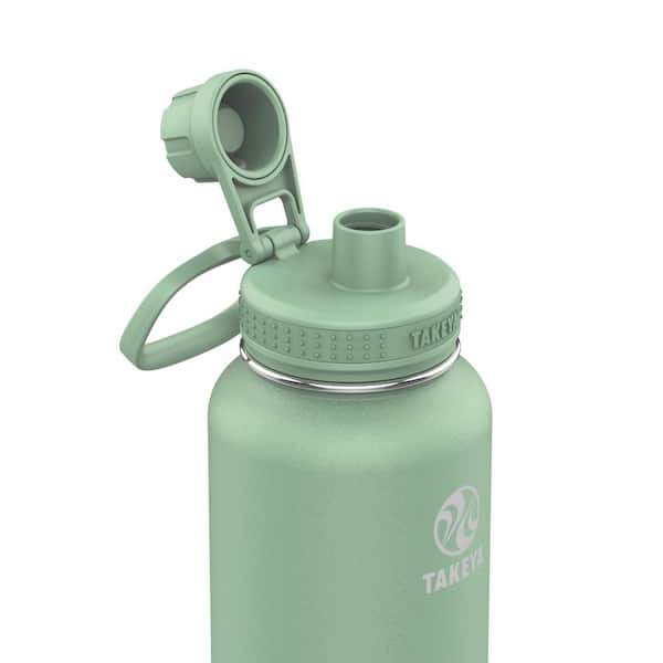 Takeya 64oz Actives Insulated Stainless Steel Water Bottle with Straw Lid  and Extra Large Carry Handle - Teal Green