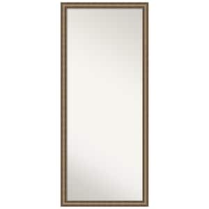 Angled Bronze 27.25 in. W x 63.25 in. H Non-Beveled Modern Rectangle Wood Framed Full Length Floor Leaner Mirror