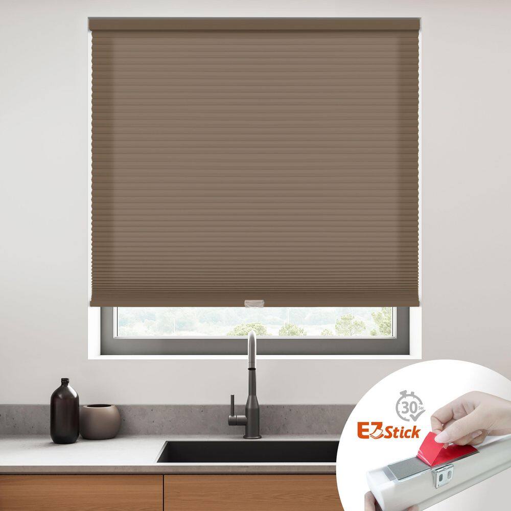 Linen Cordless Light Filtering EZ Stick No Tools No Drill Polyester Cellular Shades-22.5 in. W x 60 in. L price history on PriceWatchPro